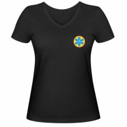 Женская футболка с V-образным вырезом Скорая помощь - PrintSalon