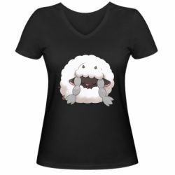 Женская футболка с V-образным вырезом Sleeping Wooloo - PrintSalon