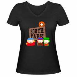 Женская футболка с V-образным вырезом South Park - PrintSalon