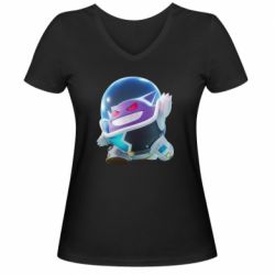 Женская футболка с V-образным вырезом Space suite Gengar - PrintSalon