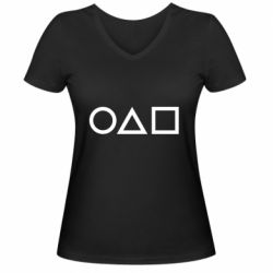 Жіноча футболка з V-подібним вирізом Гра в кальмара - PrintSalon