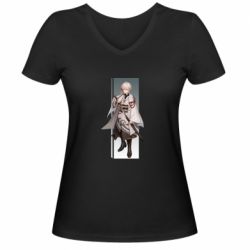 Женская футболка с V-образным вырезом Standing Kazuha - PrintSalon