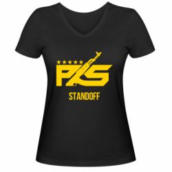 Жіноча футболка з V-подібним вирізом Standoff 2 ps - PrintSalon