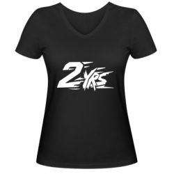 Женская футболка с V-образным вырезом Standoff - 2 years medal - PrintSalon