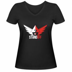 Женская футболка с V-образным вырезом Standoff Brilliant - PrintSalon