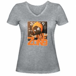 Женская футболка с V-образным вырезом Standoff Zone 9 - PrintSalon
