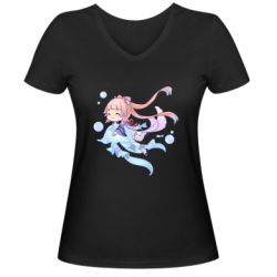 Жіноча футболка з V-подібним вирізом Swimming Kokomi - PrintSalon