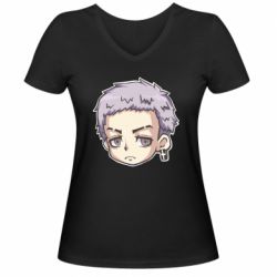 Женская футболка с V-образным вырезом Takashi Mitsuya chibi - PrintSalon