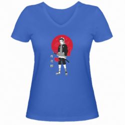 Жіноча футболка з V-подібним вирізом Tanjiro Kamado Art - PrintSalon