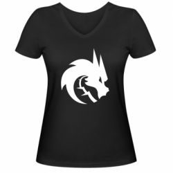 Жіноча футболка з V-подібним вирізом Team Spirit Logo - PrintSalon