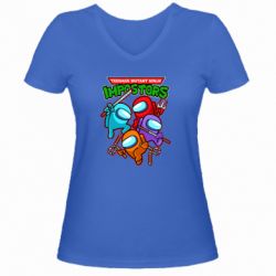 Женская футболка с V-образным вырезом Teenage Mutant Ninja Impostors - PrintSalon