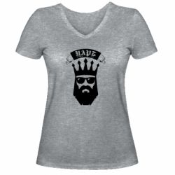 Женская футболка с V-образным вырезом The Bearded Tsar - PrintSalon