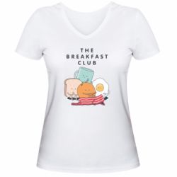 Женская футболка с V-образным вырезом The breakfast club - PrintSalon