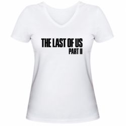 Женская футболка с V-образным вырезом The last of us part 2 logo - PrintSalon