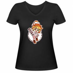 Женская футболка с V-образным вырезом The promised Neverland Emma - PrintSalon