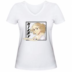Жіноча футболка з V-подібним вирізом Tokyo Revengers Mikey - PrintSalon