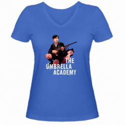 Женская футболка с V-образным вырезом Umbrella Academy Number 5 - PrintSalon