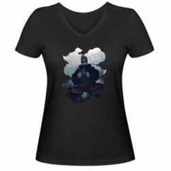 Женская футболка с V-образным вырезом Underwater Kisame - PrintSalon