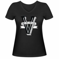 Жіноча футболка з V-подібним вирізом V - PrintSalon