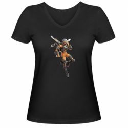 Женская футболка с V-образным вырезом Валькирия Apex Legends - PrintSalon