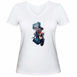 Женская футболка с V-образным вырезом Valorant - PrintSalon