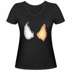 Жіноча футболка з V-подібним вирізом Venom Carnage Eyes - PrintSalon