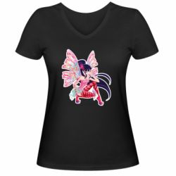 Женская футболка с V-образным вырезом Winx Musa Sirenix - PrintSalon
