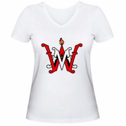 Женская футболка с V-образным вырезом Wonder Makers Logo - PrintSalon