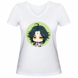 Жіноча футболка з V-подібним вирізом Xiao Cute Art - PrintSalon