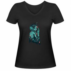 Женская футболка с V-образным вырезом Xiao silhouette