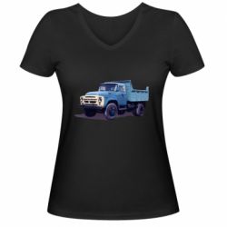 Женская футболка с V-образным вырезом ZiL Vintage - PrintSalon