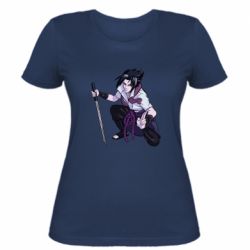 Женская футболка Sasuke with katana - PrintSalon