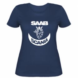 Женская футболка Scania SAAB logo - PrintSalon