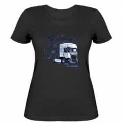 Женская футболка Scania watercolor art - PrintSalon