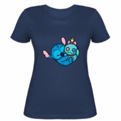 Женская футболка Стич с куклой - PrintSalon