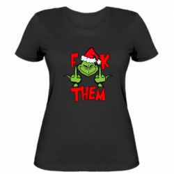Женская футболка The grinch f*ck them - PrintSalon