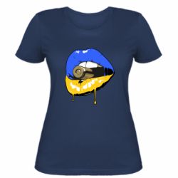 Жіноча футболка Україна! Губи з кулею - PrintSalon