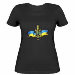 Женская футболка Украина трезубец - PrintSalon