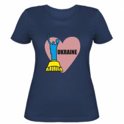 Женская футболка Ukraine in heart - PrintSalon