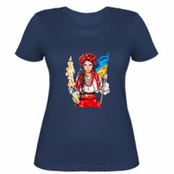 Женская футболка Украинская девушка в венку - PrintSalon