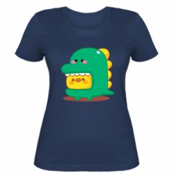 Женская футболка Уточка в костюме динозавра - PrintSalon