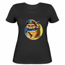 Женская футболка Военный котик - PrintSalon