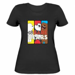Женская футболка We bare bears collage - PrintSalon