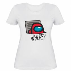 Женская футболка Where? ( Among Us )