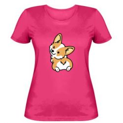 Женская футболка Winking Corgi - PrintSalon