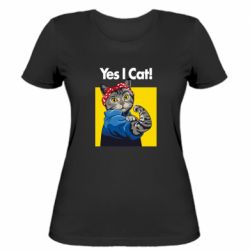 Женская футболка Yes I Cat - PrintSalon