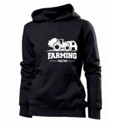 Женское худи Farming Tractor - PrintSalon