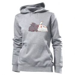 Женское худи Кролики Вэй и Лань - PrintSalon