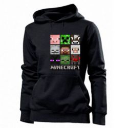 Худі жіноче Minecraft character heads - PrintSalon