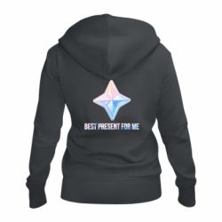 Женское худи на молнии Best present for me - PrintSalon